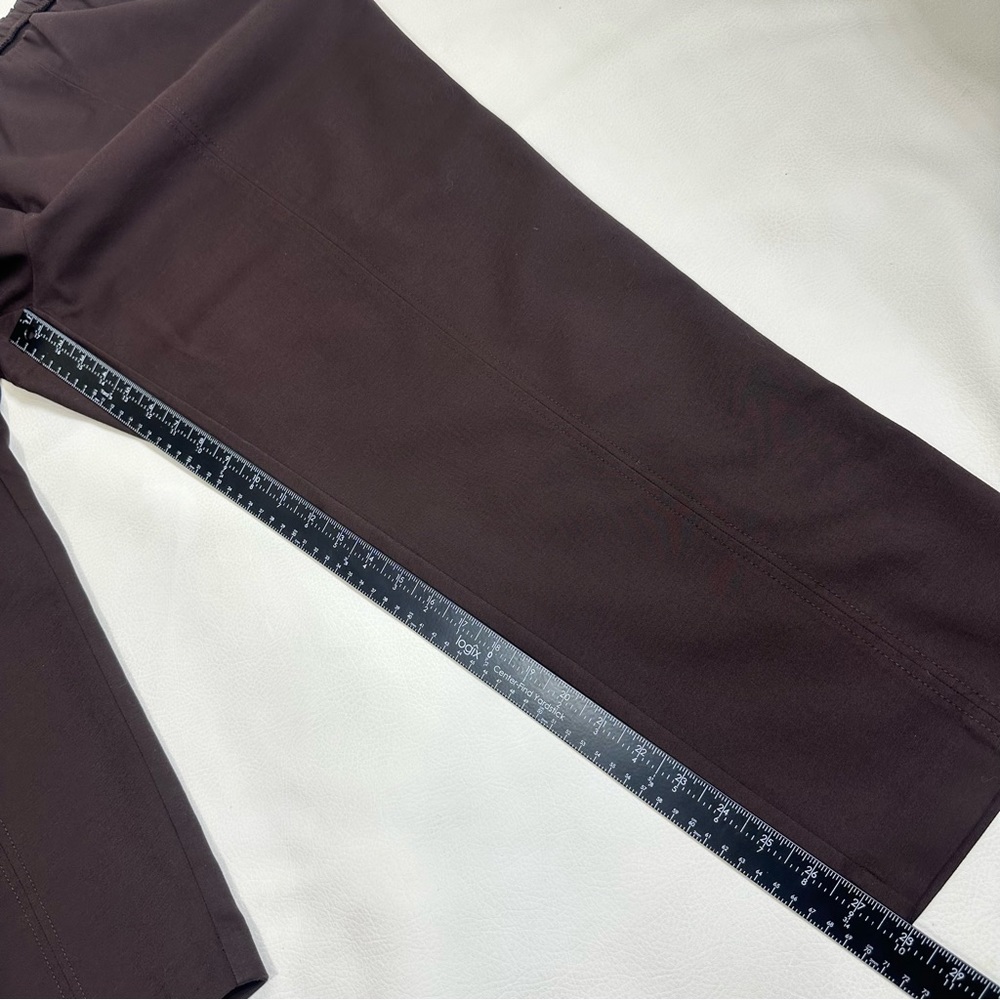 J Jill Brown Essential Cotton Stretch Pant Size 24 Pull On Elastic Waist Travel - Picture 8 of 10